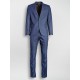 Costum bleumarin slim fit cu caro