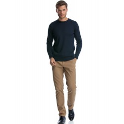 Pulover bleumarin slim fit