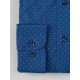 Camasa strech bleumarin slim fit cu imprimeuri