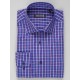Camasa albastra cu carouri bordo regular fit