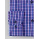 Camasa albastra cu carouri bordo regular fit