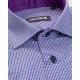 Camasa mov regular fit cu carouri
