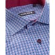 Camasa casual bleumarin cu carouri bordo