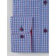 Camasa casual bleumarin cu carouri bordo