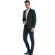 Sacou barbati slim fit bleumarin cu carouri