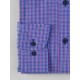 Camasa cu carouri mov si bleumarin slim fit