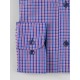 Camasa slim fit cu carouri rosii si albastre
