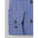 Camasa slim fit cu carouri albastre si maro