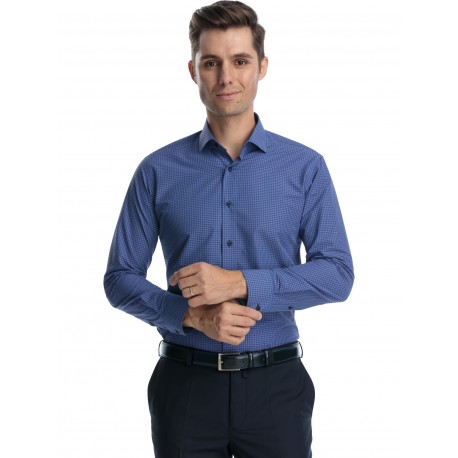 Camasa bleumarin cu caro mov slim fit