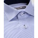 Camasa slim fit alba cu dungi albastre