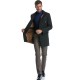 Palton stofa maro pepit slim fit