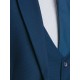 Costum cu vesta slim fit albastru pepit