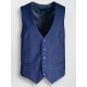Costum cu vesta slim fit albastru pepit