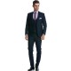 Costum cu vesta slim fit bleumarin pepit