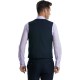 Costum cu vesta slim fit bleumarin pepit