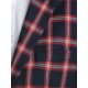 Sacou in carouri bleumarin cu rosu slim fit