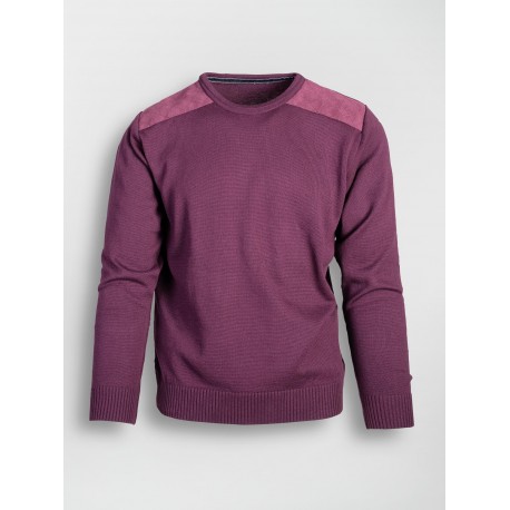 Pulover regular fit mov cu cotiere