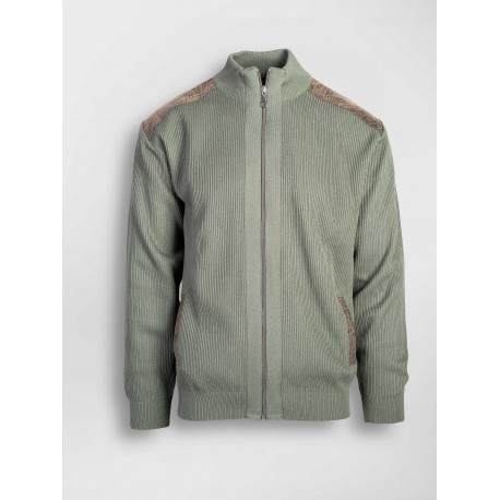 Jacheta tricotata regular oliv