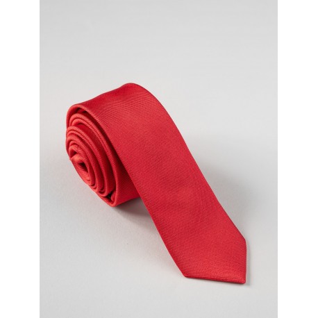 Cravata rosie uni ingusta 