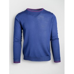 Pulover la baza gatului bleumarin slim fit 