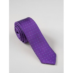 Cravata ingusta mov cu picouri