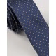 Cravata bleumarin cu picouri galbene ingusta