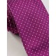 Cravata fucsia cu picouri albe