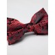 Papion negru cu rosu model floral 
